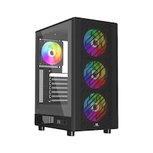 Powerboost Pb-a700b 750w 80 + Bronze Mesh Ön Panel 4xraınbow Fan+usb3.0 Gamıng Atx Kasa Sıyah
