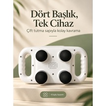 Şarjlı Masaj Aleti 4 Toplu Usb-c Girişli Beyaz