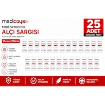 Medicays Ortopedik Alçı Sargısı 10 Cm 200 Cm 25 Adet