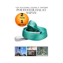 2 Ton 1 Metre Kahve Polyester Sapan - Yüksek Mukavemetli Yük Kaldırma Ve Taşıma Spanzeti - Endüstriyel Sınıf, Güvenli Bağlama Ve Sabitleme Halatı Ağır Yük Taşıma, İndirme ,sabitleme Halatı
