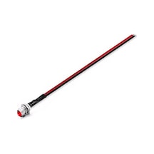 12V LED Şase Tip Mercekli Kablolu 1 Adet Kırmızı  Difused - 20 Cm