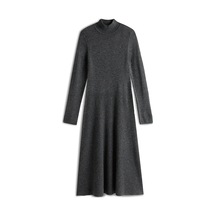 Tommy Hilfiger Soft Wool Ls Mock-nk, P4e Gri Kadın Elbise