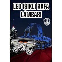 Ultra Güçlü Led Işık Şarjlı Kafa Lambası Balıkçı Lambası Kafa Feneri Açık Ahşap 20505448