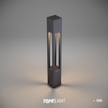 FoneLight AKA 75 cm LED Bahçe Aydınlatma Direği Antrasit Alüminyum IP65 Bollard Peyzaj Yürüyüş Yolu Lambası 9W 3000K