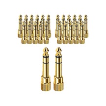 50 Adet 6,5 Mm 1/4 İnç Jak Konnektörü Erkek - Dişi 3,5 Mm Soket Erkek - Dişi Ses Kablosu Adaptörü Stereo Saf Bakır Fişler