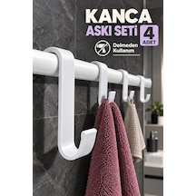 Kanca Askı Aparatı Seti 4 Lü Çok Renkli