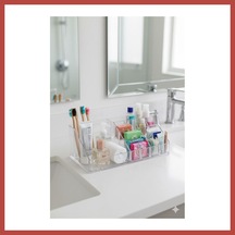 Bezos Şeffaf Akrilik Banyo Kozmetik Düzenleyici Organizer 13x22x8 Cm Erdotıca