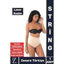 Gündelik İz İç Göstermez Kaymaz Vücut Sıkılaştıran İncelten Toparlayan Lazer Kesim String Korse Ten