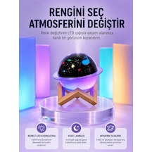 Usb İle Çalışan Projektörlü Aromaterapi Nemlendirici Masaüstü Kullanım İçin Uygun