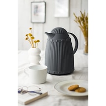 Isı Yalıtımlı Çay Ve Soğuk Su Termosu Soft Gri (12 Saat Sıcak Tutar& İçi Camdır) 1 LT