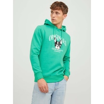Jack & Jones Kapüşonlu Yeşil Erkek Sweatshirt 12244219 001