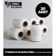 17 Micron 10 Cm Dilimli Streç Cam Duşakabin Streci - 20 Adet