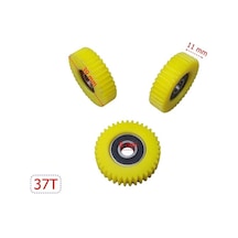 E-bike Pedal Destekli Plastik Dişli Rulmanlı 3 Lü Set 37t Sarı