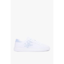 Th Kadın Icon Court Script Beyaz-mavi Sneaker-13842 Beyaz