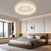 Solena 50'lik Yuvarlak Ledli 140 Watt Plafonyer 3 Renkli Avize Çok Renkli
