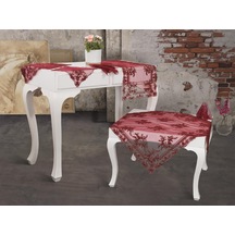 Fransız Mary Salon Takımı 16 Parça Bordo