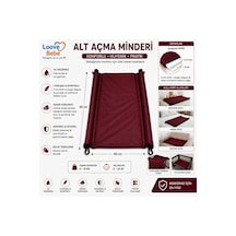 Bebek Alt Açma Minderi Bakım Örtüsü Silenebilir Kolay Kullanım 65 X40 Cm Bordo