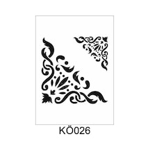 Köşe Desenler Stencil Şablon 25X25 Kö-026