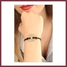 Storeşahin Lucky Şanslı Siyah Deri İpli Unisex Mood Bileklik Shn0720