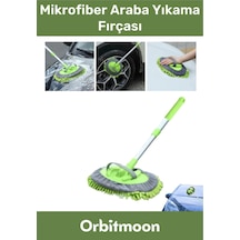 Premium Seri 180 Derece Dönen Çizmez Mikrofiber Araba Otomobil Yıkama Sopalı Fırça Seti