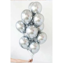 Beysüs Gümüş Krom Balon 7 Adet 12inç Gümüş