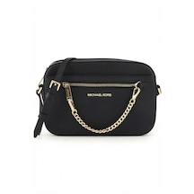 Michael Kors Jet Set Kadın Logolu Çapraz Omuz Çantası 35s1gttc7l Siyah - Altın