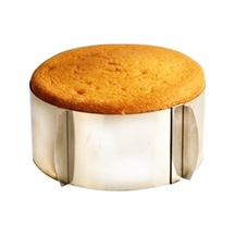 - Yuvarlak Ayarlanabilir Pasta Kek Pandispanya Çemberi 9 Cm Cake Mold, Stainless Steel Çelik Gri Diğer