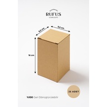 Rufus Concept 9,5x9,5x16cm Kilitli Kraft Kutu 25 Adet
