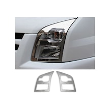 Ford Transit Uyumlu Krom Far Çerçevesi 2 Parça 2006-2014 Paslanmaz Çelik