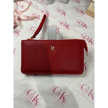 Gk Gamzelirenklerim Luxury Fashıon&accessorıes El Askılı Büyük Cüzdan Premium Kalite Suni Deri Kırmızı