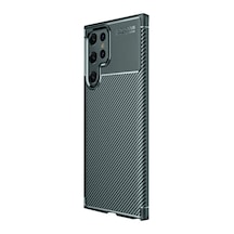 Samsung Galaxy Uyumlu S25 Ultra Kılıf Auto Focus Karbon Kapak - Koyu Yeşil Bzsxx00 1