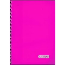 Komeks Spiralli Defter Plastik Kapak 120 Yp A4 Kareli Pembe