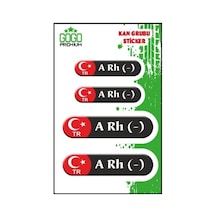 Kan Grubu Iıı A Rh - Siyah Dörtlü Damla Etiket Standart 95676037