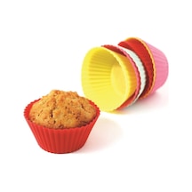 Çok Amaçlı Pratik Platinum Silikon 6'lı Muffın Tırtıklı Kek Kalıbı-turta-muffin-cheesecake Kalıbı Si Diğer