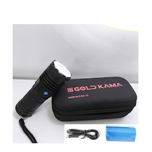 Gold Km T406 Şarjlı El Feneri 100w Işık Gücü Zoomlu 8800 Mah 5mod