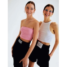 Koton Halter Yaka Atlet Pamuklu Kırık Beyaz 1yal38029ok Ekru