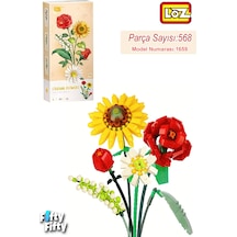 Loz Dekoratif Ve Koleksiyonluk Çiçek Buketi 568 Parça Çiçek Modeli Yapım Seti Fflz-1659vgn