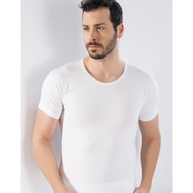 Lüx Drm Bisiklet Yaka Erkek Fanila Penye Pamuk 150 Beyaz