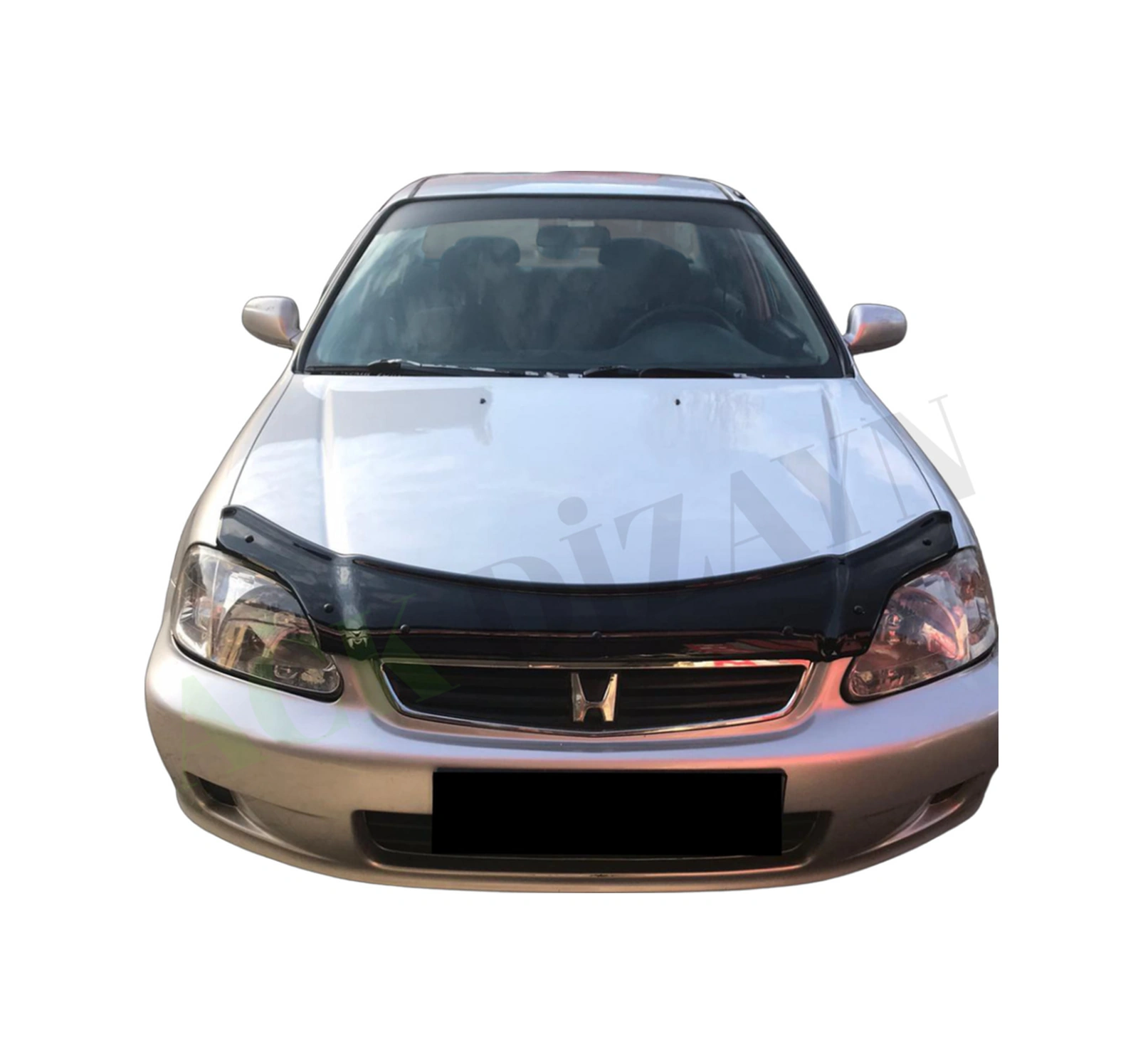 Honda Civic 1999-2001 Araca Özel Kaput Rüzgarlığı A+ Pianoblack 4mm