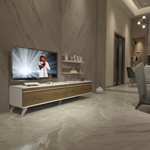 Decoraktiv Eko 4 Mdf Std Retro Tv Ünitesi Tv Sehpası Beyaz - Pera