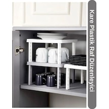 Kare Plastik Raf Düzenleyici Raf Yükseltici Dolap Içi Organizer 153.003.n006-1 Plastik Turkuaz Diğer