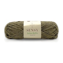 Premium Softee Raffia Yumuşak Rafya İpi Kağıt İpi El Örgü İpi Hobi İpi Supla İpi Çanta İpi Haki