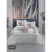 Çift Kişilik Kapitone Yatak Örtüsü, Klasik Desenli Model - Rüya 250 X 260cm Ekru