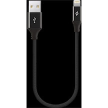 Ttec 2dk28s Alumicable Mini 30cm iphone Uyumlu Şarj Data Kablosu Siyah