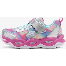 Skechers Twisty Glow - Sorbet Swirl Küçük Kız Çocuk Gri Spor Ayakkabı 303716n Smlt Gri