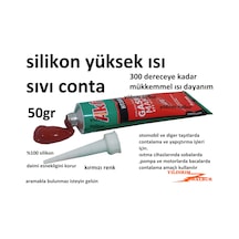 Akfix Sıvı Conta 300 Derece Kırmızı Renk 50Gr Yüksek Isı Silikon