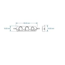 5 Adet 12v 3 Ledli Mercekli Parmak Modül Led 1.5w Amber Turuncu