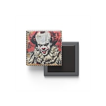 Pennywise - Baskılı Buzdolap Magneti Kare - 9x9 Cm