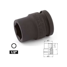 İzeltaş 1/2" 17mm Altı Köşe Havalı Lokma Anahtar (mm) Kısa-11130