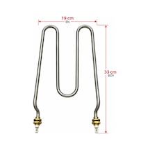 Şanal Büyük Ördek Kafa Semaver Rezistansı 2000w 220v 19 33 Cm Gri